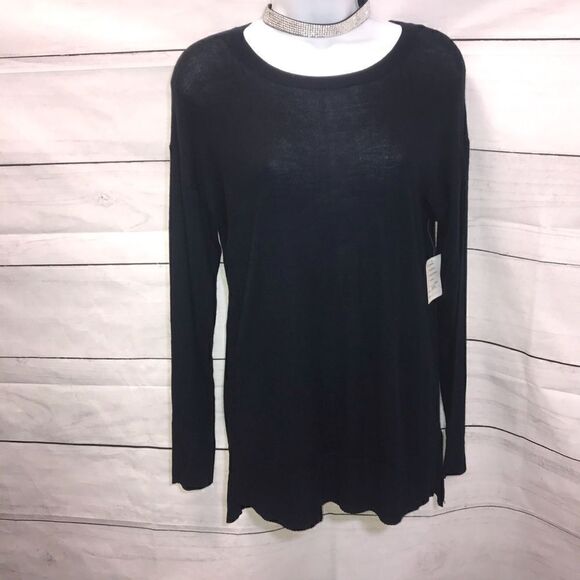 NEW! Philosophy Crew Neck Navy Tunic Sweater- Size Medium - Picture 3 of 10